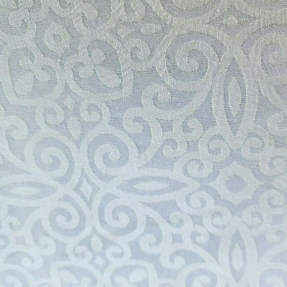 Charles Gallen White Damask Avondale‎ Tablecloth Irish Linen 60x84in - Picture 10 of 14